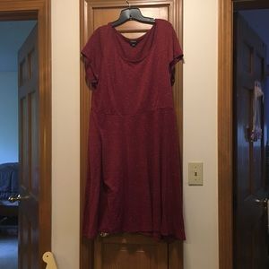 Size 2 Maroon TORRID Skater Dress